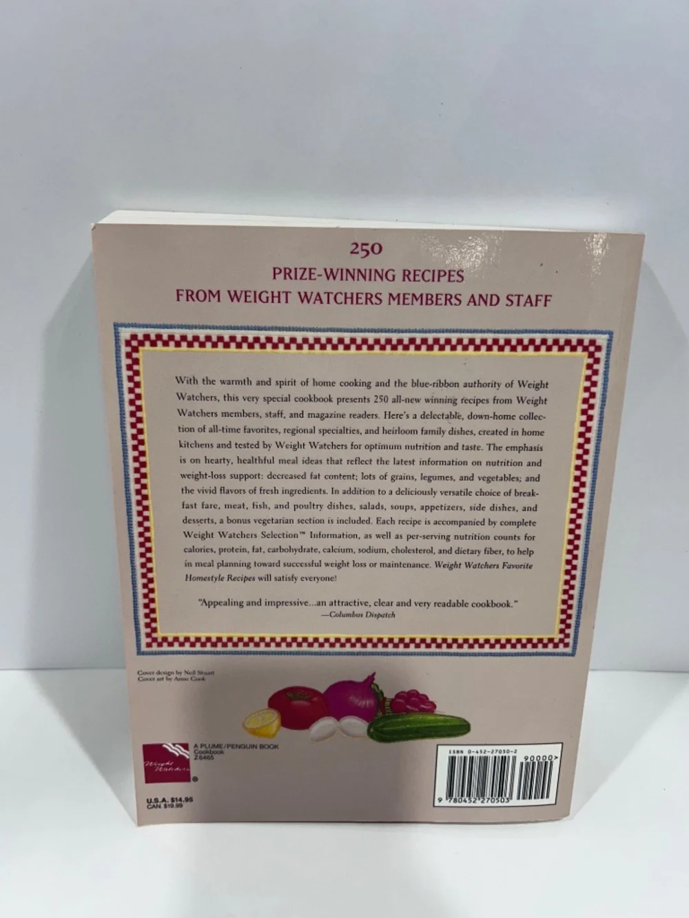 Vintage Weight Watchers Favorite Homestyle Recipes point Cookbook 1993-Softcover